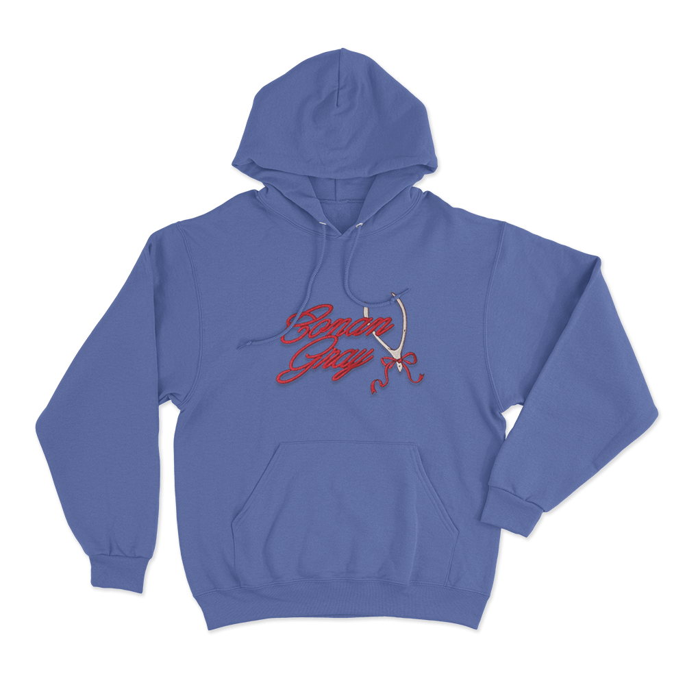 Conan Gray Ribbon Wishbone Unisex Hoodie Blue Conan Gray Ribbon Wishbone Unisex Hoodie Blue