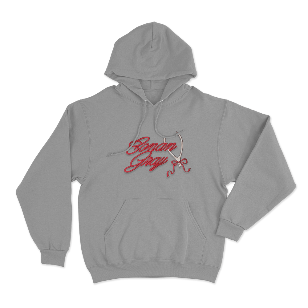 Conan Gray Ribbon Wishbone Unisex Hoodie Grey Conan Gray Ribbon Wishbone Unisex Hoodie Grey