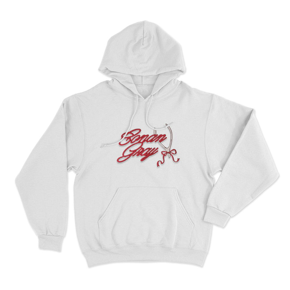 Conan Gray Ribbon Wishbone Unisex Hoodie White Conan Gray Ribbon Wishbone Unisex Hoodie White