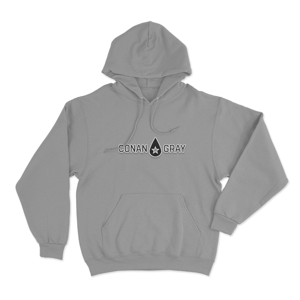 Conan Gray Star Drop Logo Unisex Hoodie Grey Conan Gray Star Drop Logo Unisex Hoodie Grey