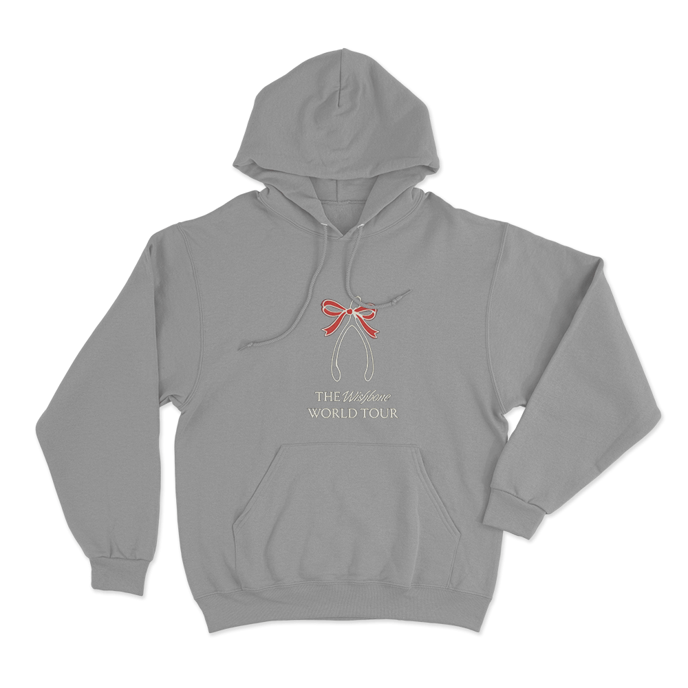 The Wishbone World Tour Unisex Hoodie Grey The Wishbone World Tour Unisex Hoodie Grey