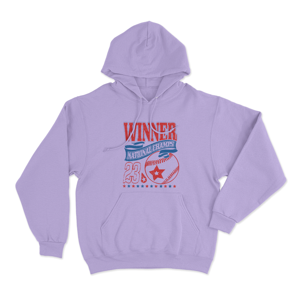 Winner Baseball Unisex Hoodie Purple Winner Baseball Unisex Hoodie Purple