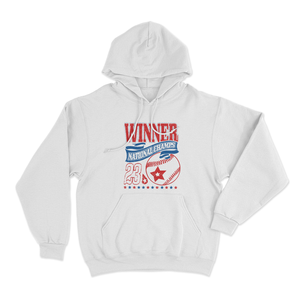 Winner Baseball Unisex Hoodie White Winner Baseball Unisex Hoodie White