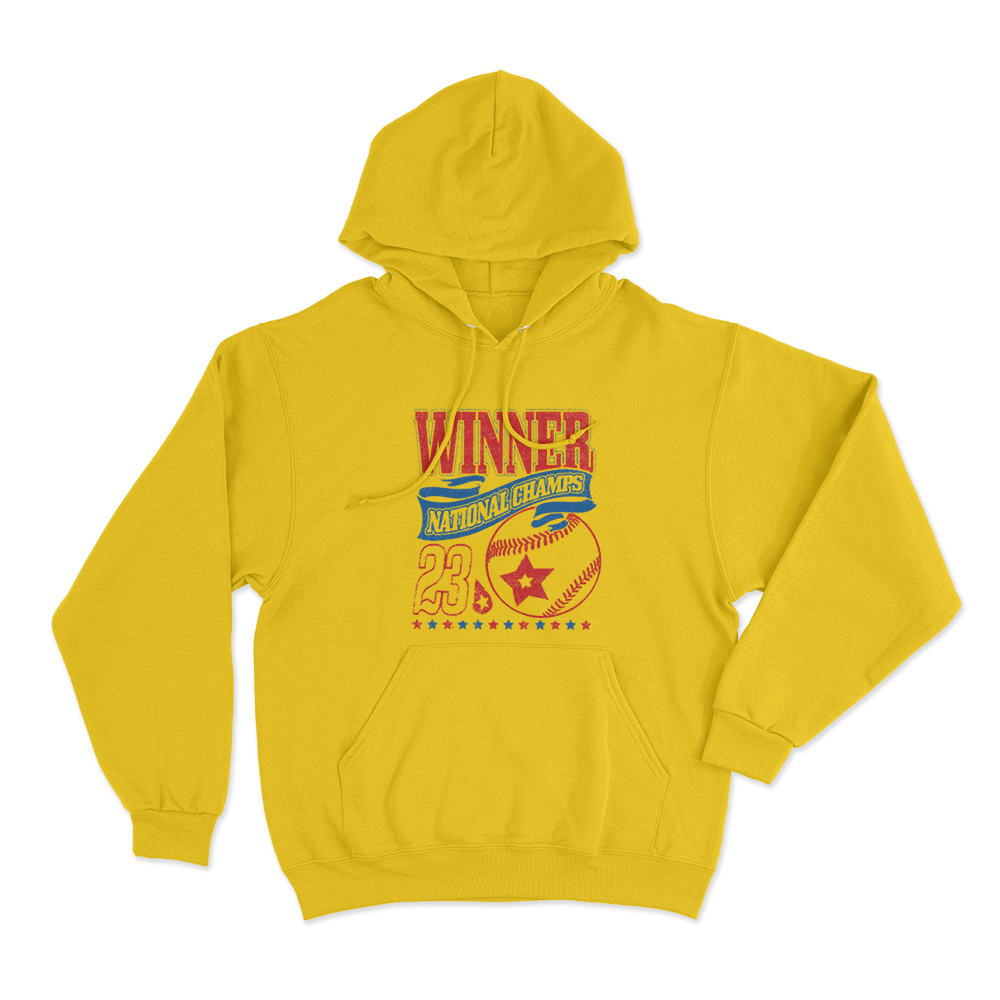 Winner Baseball Unisex Hoodie Yellow Winner Baseball Unisex Hoodie Yellow
